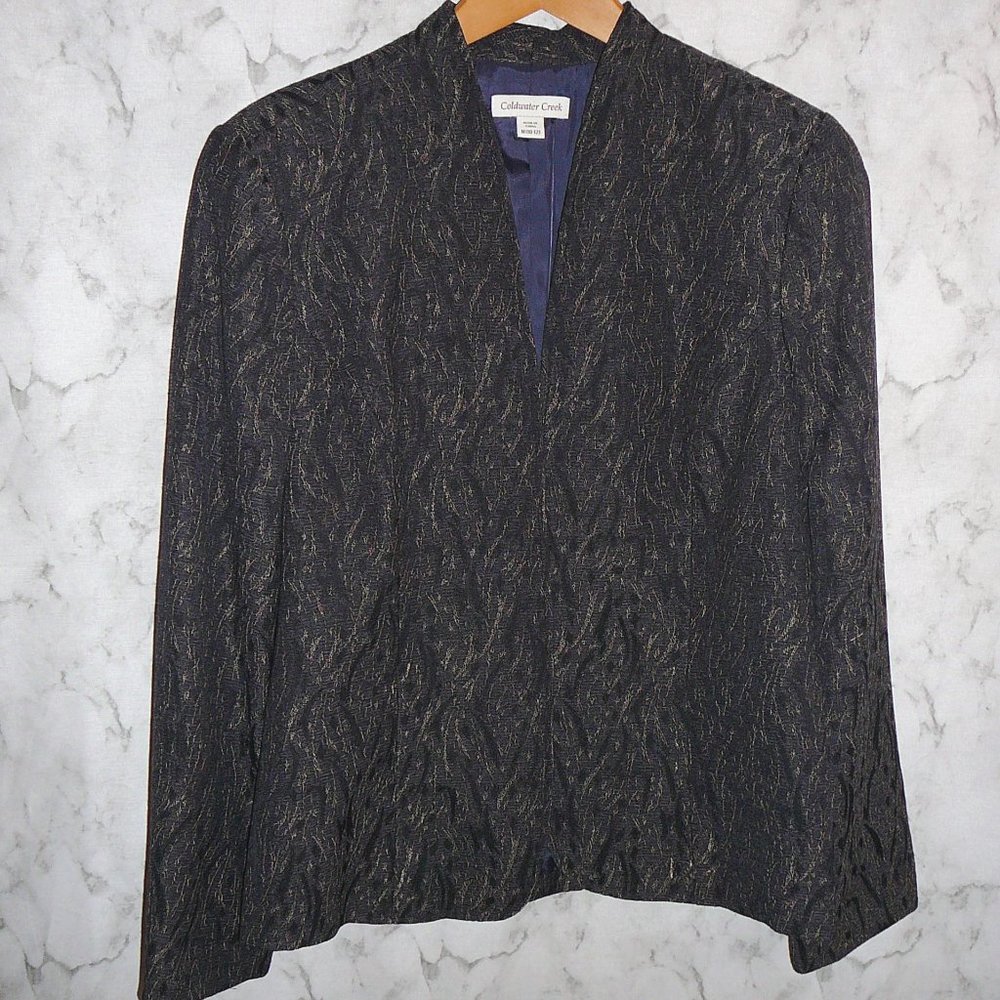 Coldwater Creek Jacquard Suit Jacket Blazer 12 NWT